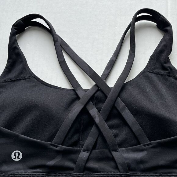 Lululemon Energy Bra Medium Support B–C Cup Yoga Running Hiking Sports Bra Sz 8 - Picture 7 of 11